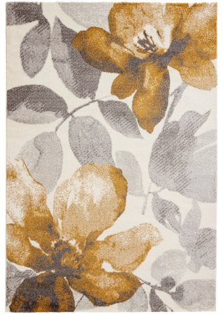 Teppich mit großen Blüten in gold - bpc living bonprix collection