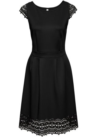 Kleid mit Cut-Outs in schwarz von vorne - BODYFLIRT boutique
