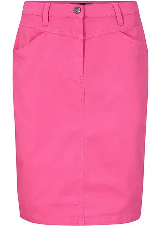 Jeansrock in pink von vorne - bonprix