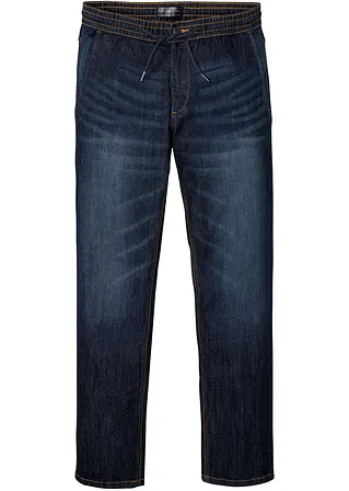 Regular Fit Schlupfjeans, Straight in blau von vorne - bonprix