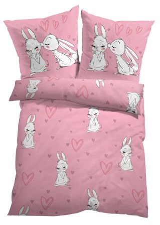 Bettwäsche mit Hasen in rosa - bpc living bonprix collection