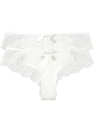 Rio Slip (2er Pack) in weiß von vorne - BODYFLIRT