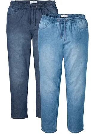 bonprix Classic Fit Schlupfjeans in sommerlichem Denim (2er Pack)