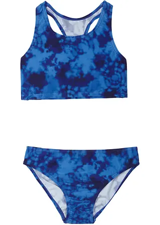 Mädchen Batik-Bikini  (2-tlg.Set) in blau von vorne - bpc bonprix collection