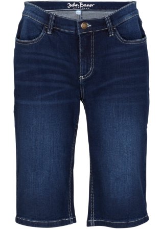 Bermuda Komfort-Stretch-Jeans in blau von vorne - John Baner JEANSWEAR