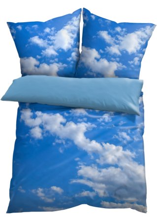 Wendebettwäsche mit Wolken Motiv in blau - bpc living bonprix collection