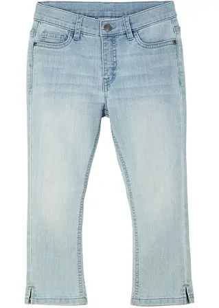 Capri-Jeans Mid Waist in blau von vorne - bonprix