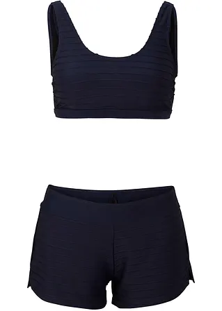 Bustier Bikini (2-tlg.Set) in blau von vorne - bonprix