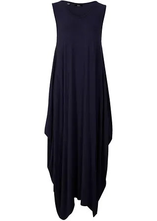 Maxikleid aus Jerseystoff, extra weit in blau von vorne - bonprix