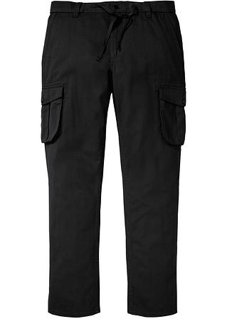 Regular Fit Cargohose, Straight in schwarz von vorne - bpc bonprix collection