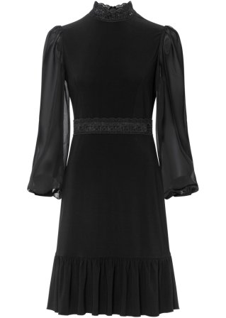 Kleid in schwarz von vorne - BODYFLIRT boutique