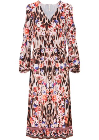 Cold-Shoulder-Kleid in braun von vorne - BODYFLIRT boutique