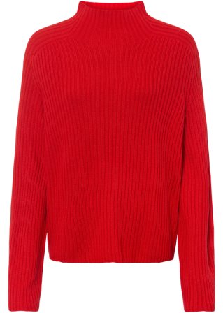 Oversize-Pullover  in rot von vorne - RAINBOW