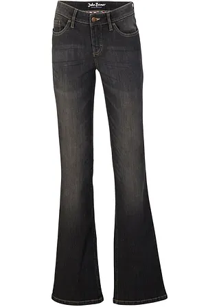 Komfort-Stretch-Jeans Bootcut in schwarz von vorne - bonprix