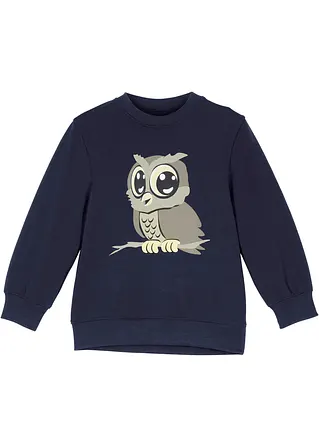 Kinder Sweatshirt in blau von vorne - bpc bonprix collection