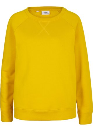 Basic Sweatshirt in gelb von vorne - bpc bonprix collection