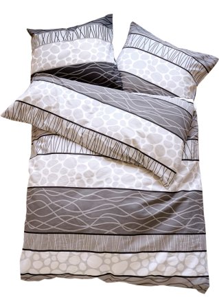 Bettwäsche mit Streifen in weiß - bpc living bonprix collection