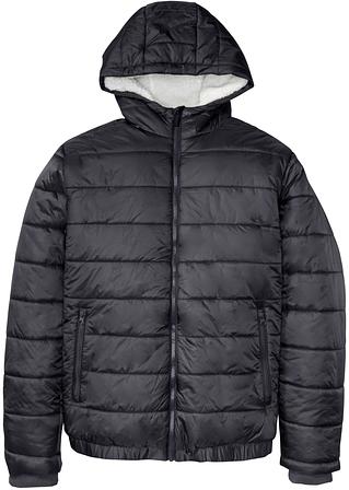 Winter-Steppjacke mit Komfortschnitt in schwarz von vorne - bpc bonprix collection