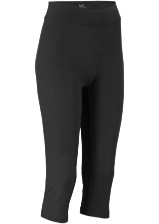 Capri-Leggings mit Stretch in schwarz von vorne - bpc bonprix collection