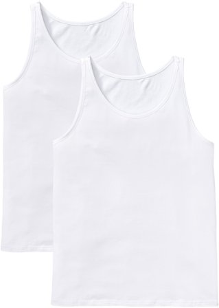 Unterhemd (2er Pack) in weiß von vorne - bpc bonprix collection