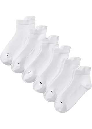 Sportsocken (6er Pack) COOLMAX® in weiß von vorne - bonprix