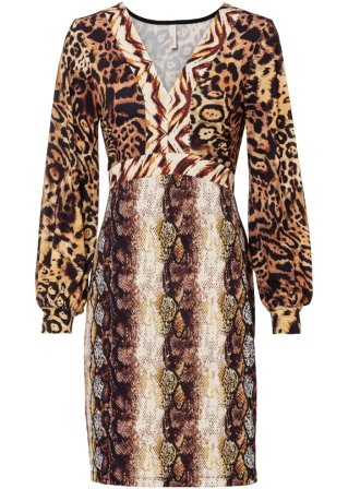 Kleid in braun von vorne - BODYFLIRT boutique