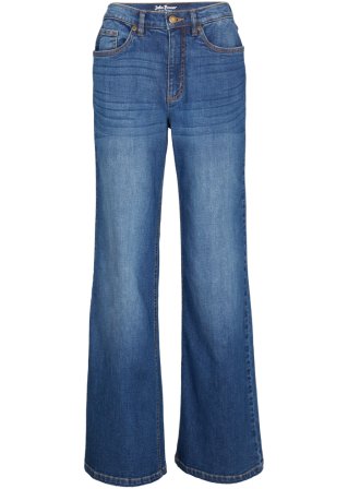 Wide Fit Stretch-Jeans mit Bio-Baumwolle in blau von vorne - John Baner JEANSWEAR