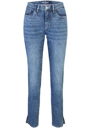 Stretch-Jeans aus Bio-Baumwolle, Slim in blau von vorne - John Baner JEANSWEAR