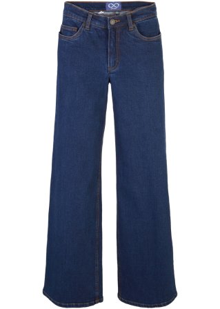 Essential Basic Stretch-Jeans, Wide in blau von vorne - John Baner JEANSWEAR