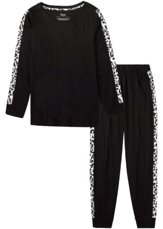 Pyjama in schwarz von vorne - bpc bonprix collection