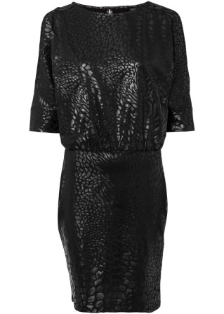 Kleid mit Cut-Out in schwarz von vorne - BODYFLIRT