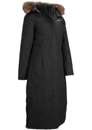 Outdoor-Mantel mit Fell, wasserdicht in schwarz von vorne - bpc bonprix collection