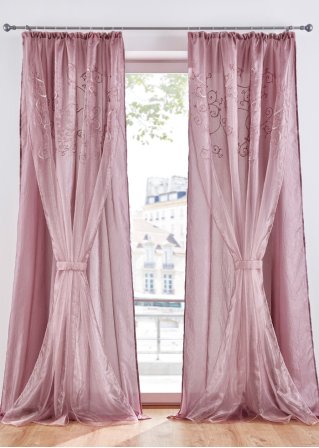 Vorhang im Vintage Stil (1er Pack) in rosa - bpc living bonprix collection