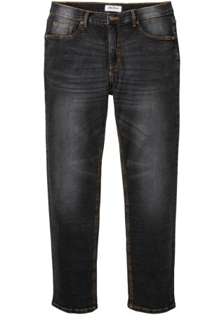 Classic Fit Stretch-Jeans, Straight in schwarz von vorne - John Baner JEANSWEAR