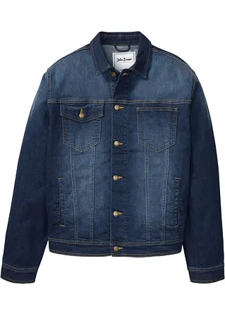 Jeansjacke mit Positive Denim 1 Fabric in blau von vorne - John Baner JEANSWEAR