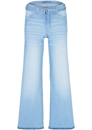 Stretch-Jeans Culotte knöchelfrei in blau von vorne - John Baner JEANSWEAR