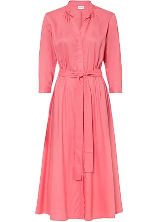 Midikleid mit 3/4-Arm in rosa von vorne - BODYFLIRT