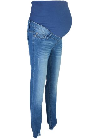 Umstands-Stretch-Jeans, extra skinny in blau von vorne - bpc bonprix collection
