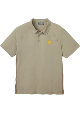 Funktions-Poloshirt in beige von vorne - bpc bonprix collection