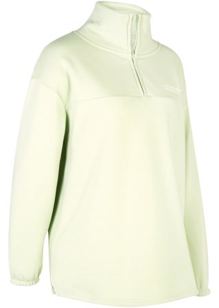 Super Soft Sweatshirt mit Turtle Neck in grün von vorne - bpc bonprix collection
