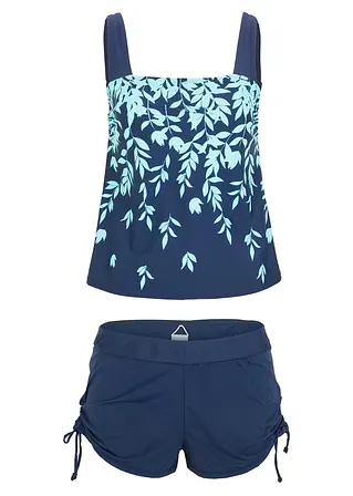 Tankini (2-tgl. Set) in blau von vorne - bonprix