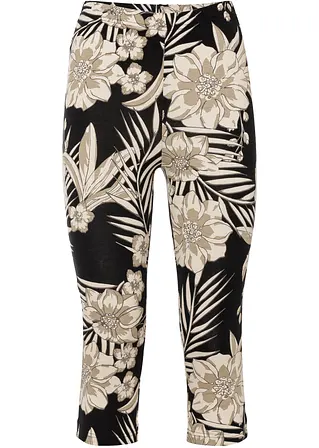 Capri-Hose in schwarz von vorne - bonprix