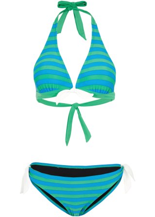 Neckholder Bikini (2-tlg. Set) in grün von vorne - bpc bonprix collection