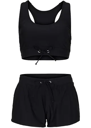 Bustier Bikini (2-tlg.Set) in schwarz von vorne - bonprix