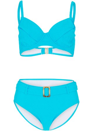 Balconette Bikini (2-tlg.Set)  in blau von vorne - bpc bonprix collection