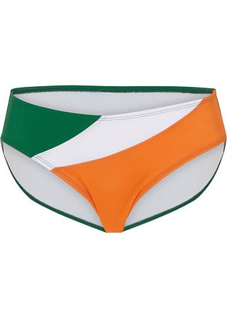 Bikinihose aus recyceltem Polyamid in orange von vorne - bpc bonprix collection