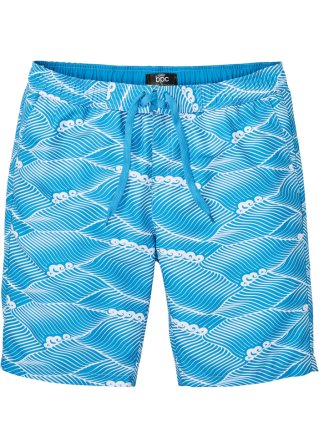 Strand-Shorts aus recyceltem Polyester, Regular Fit in blau von vorne - bpc bonprix collection