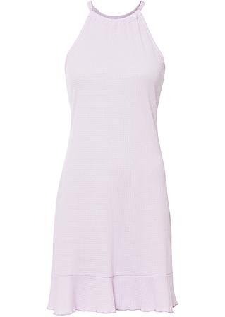 Jerseykleid mit Struktureffekt in lila von vorne - RAINBOW