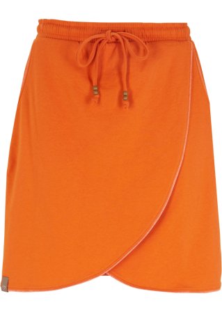 Sweatrock in Wickel-Optik in orange von vorne - bpc bonprix collection