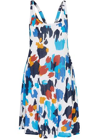 Strandkleid aus nachhaltiger Viskose in weiß von vorne - bpc selection